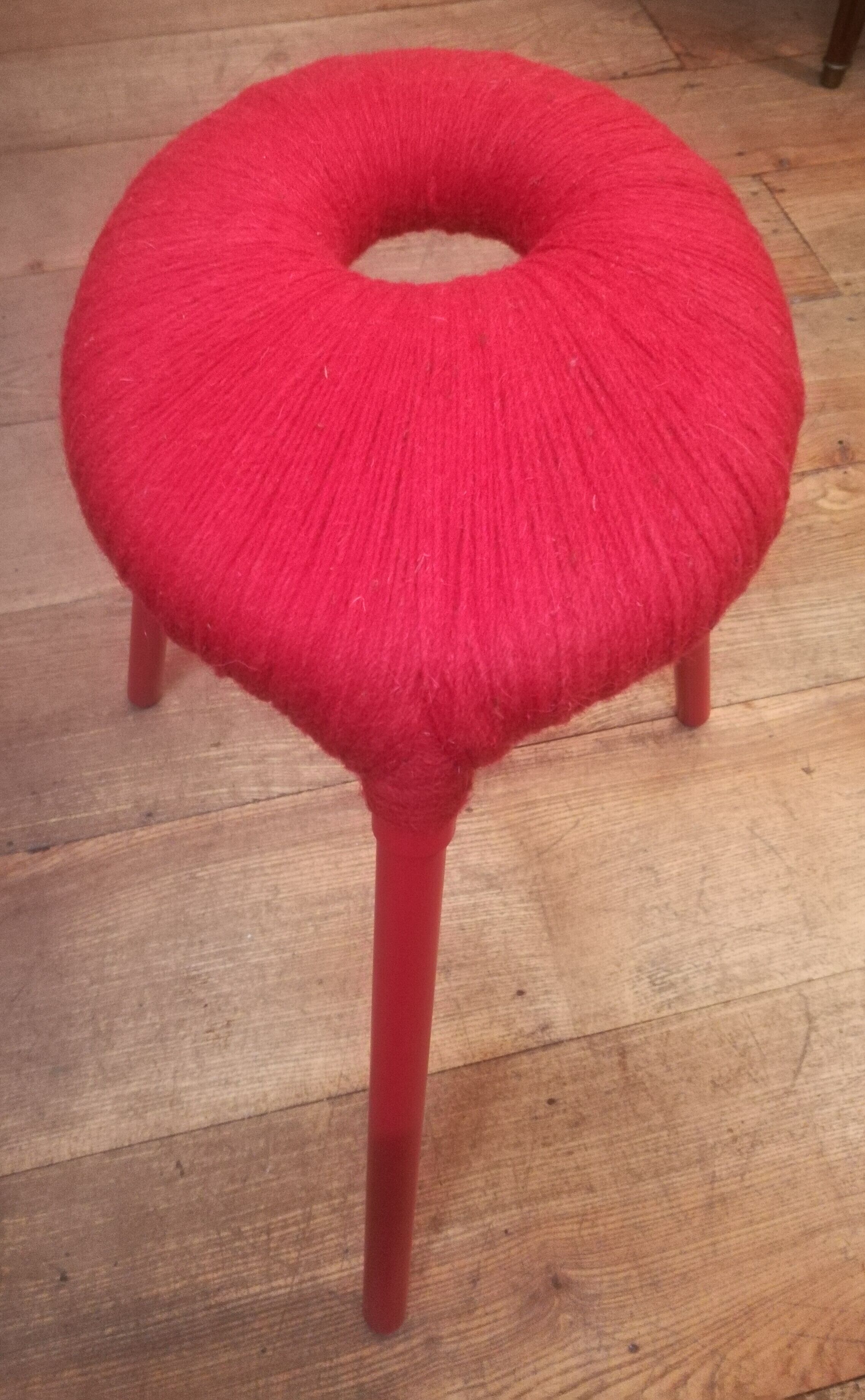 Eskilstuna stool for Ikea in wool and metal