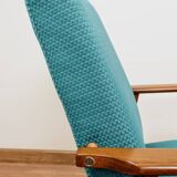 Vintage armchairs set of two teal 1970 design by H.Lis