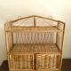Vintage wicker wall shelf