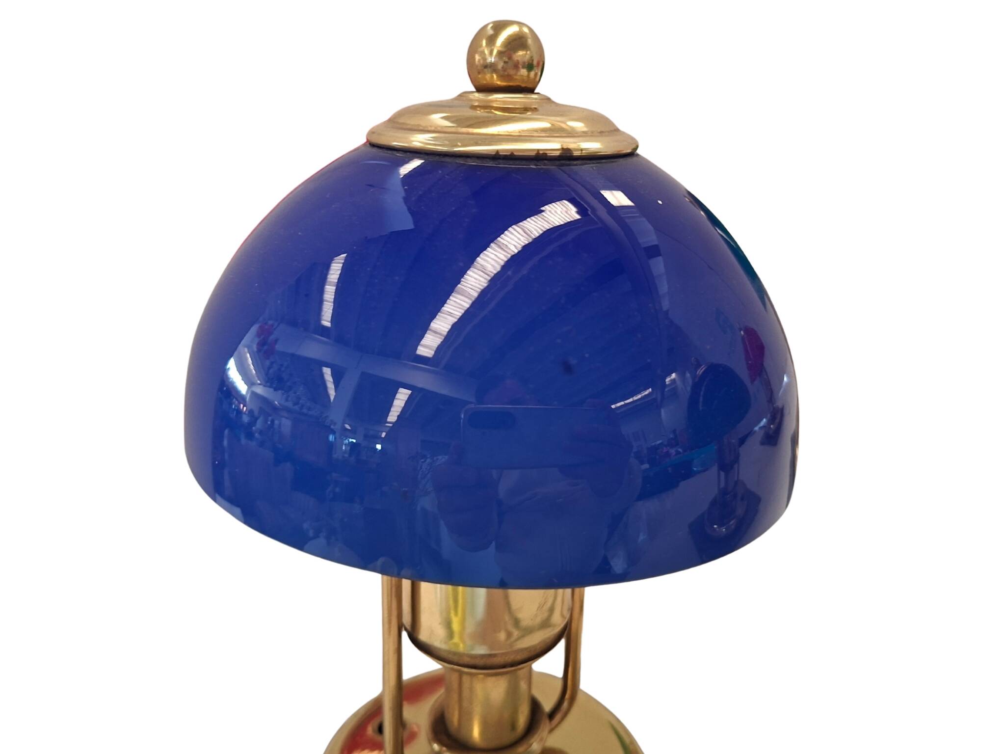 Set di 5 Lampade Vintage stile Nautico – Ottone e Vetro Colorato – 23cm