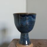 Bluish glazed stoneware cut