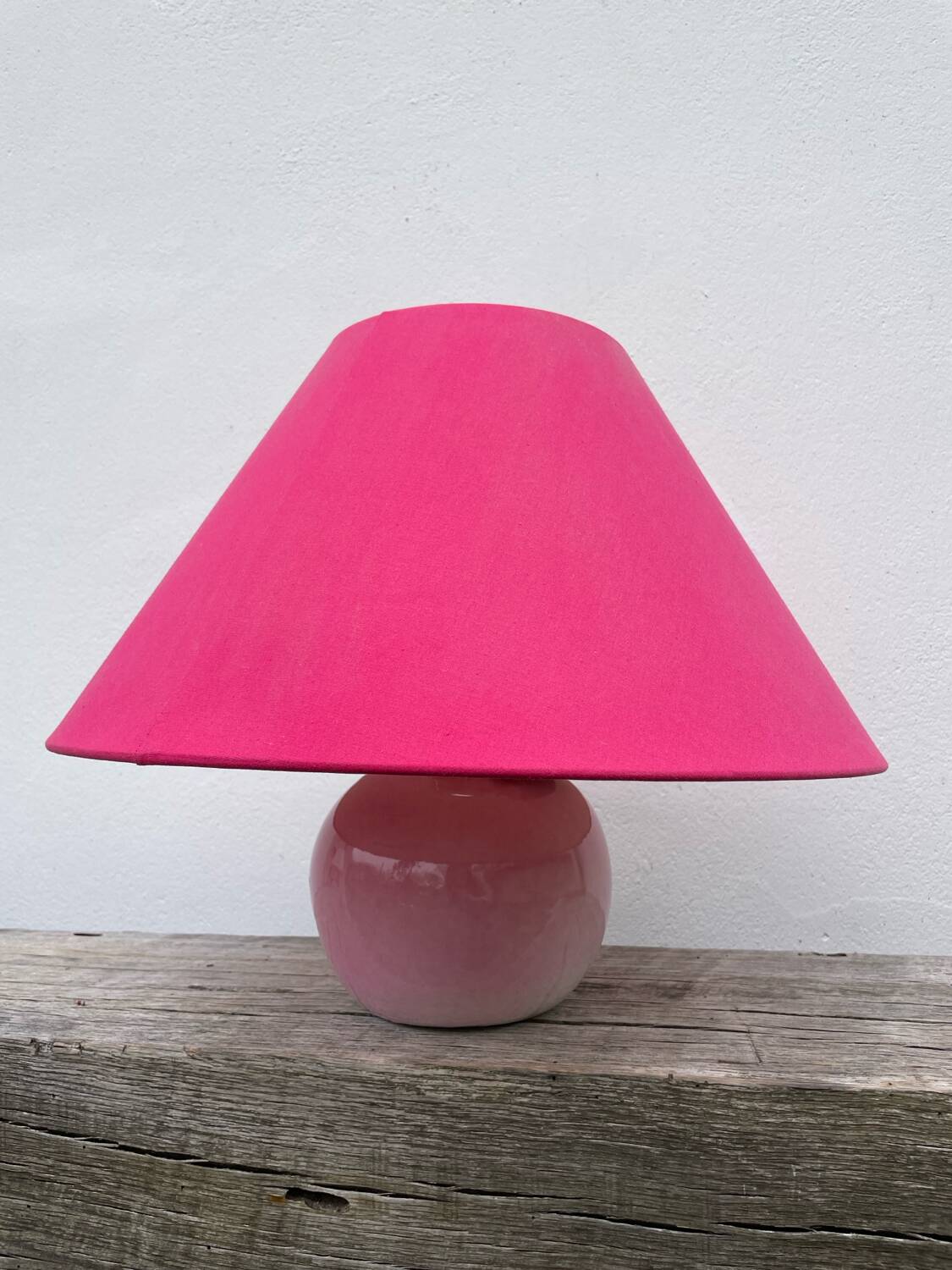 Pink ceramic lamp