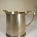 Silver-plated metal coffee pot and milk jug