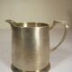Silver-plated metal coffee pot and milk jug