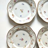 VEB R Reichenbach 10 plates in floral porcelain
