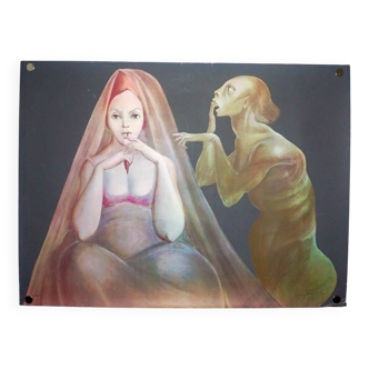 Leonor Fini * 'The voice of evil' * 'La voix du mal' * 1976 * signed