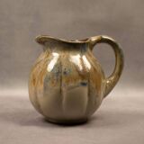 “Melon” shape flamed enameled stoneware pitcher