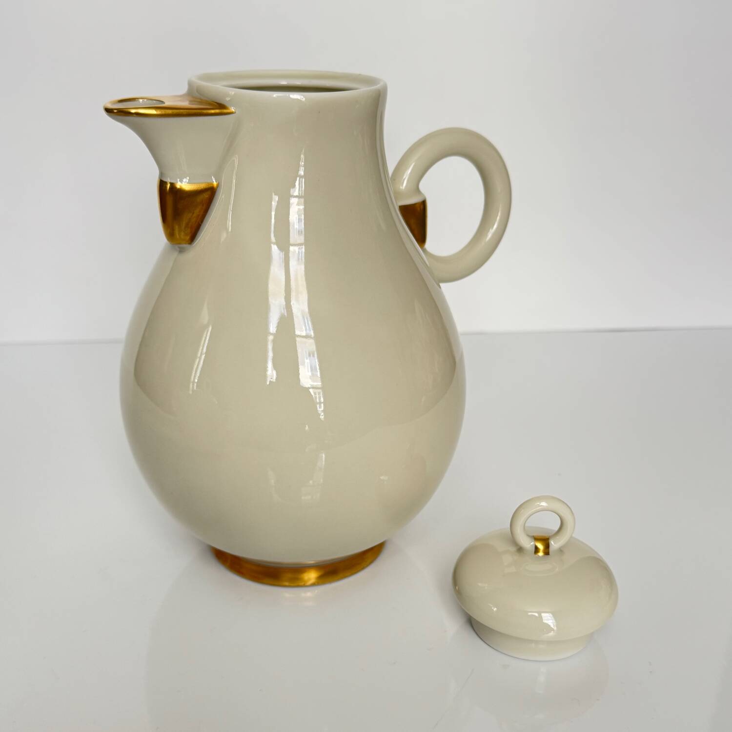 Art Deco style coffee and tea service, Ruhlmann model, Maison Vignaud, Limoges