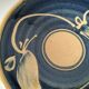 Pair of handcrafted bowls by Le Fer Rouge with blue and beige decor