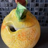 Sucrier barbotine orange