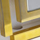 Modernist Italian mirror chrome steel gold 70 71 X 71