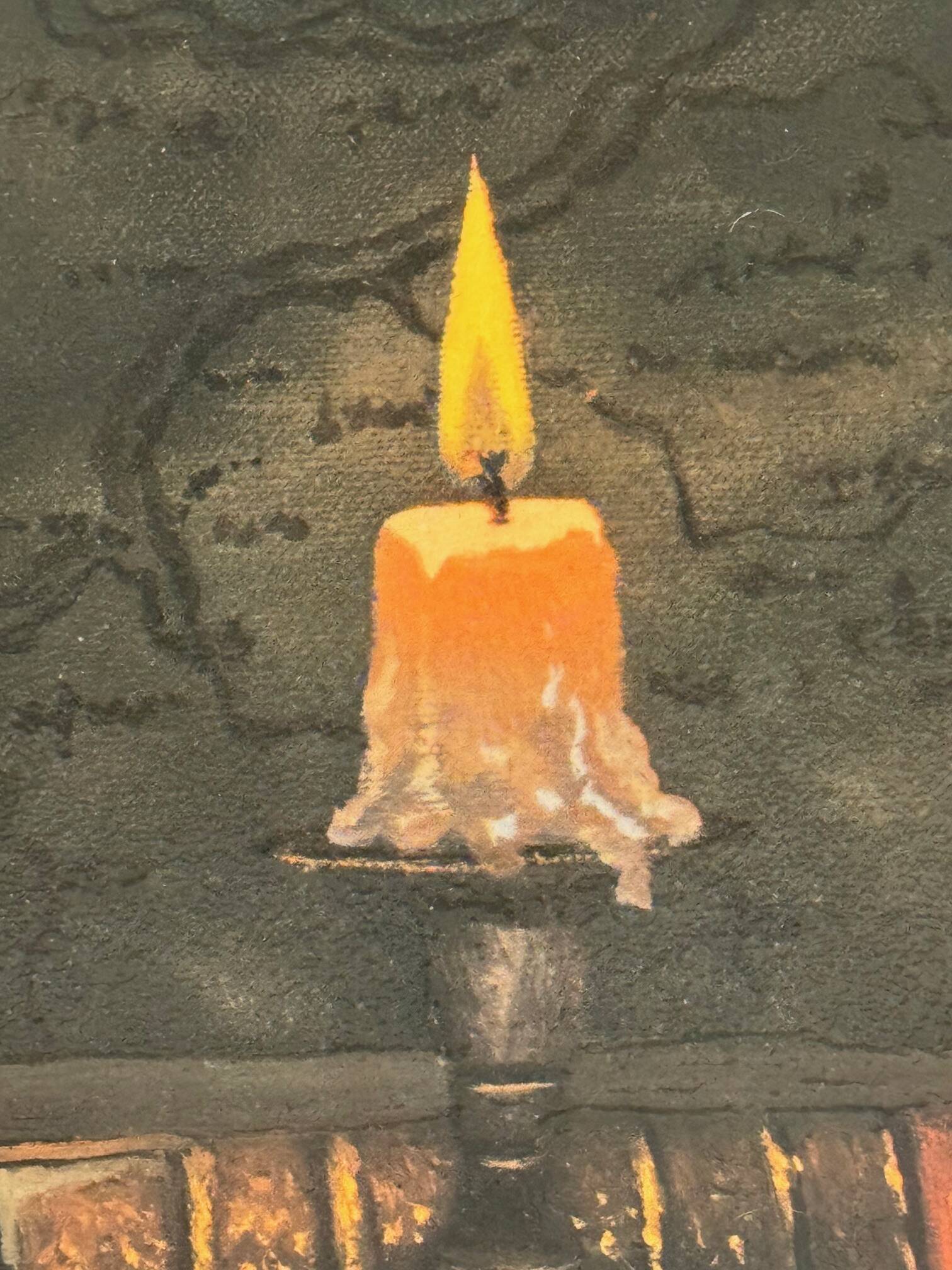 Painting on canvas - Still life - Fruits & Candle - PAYTON