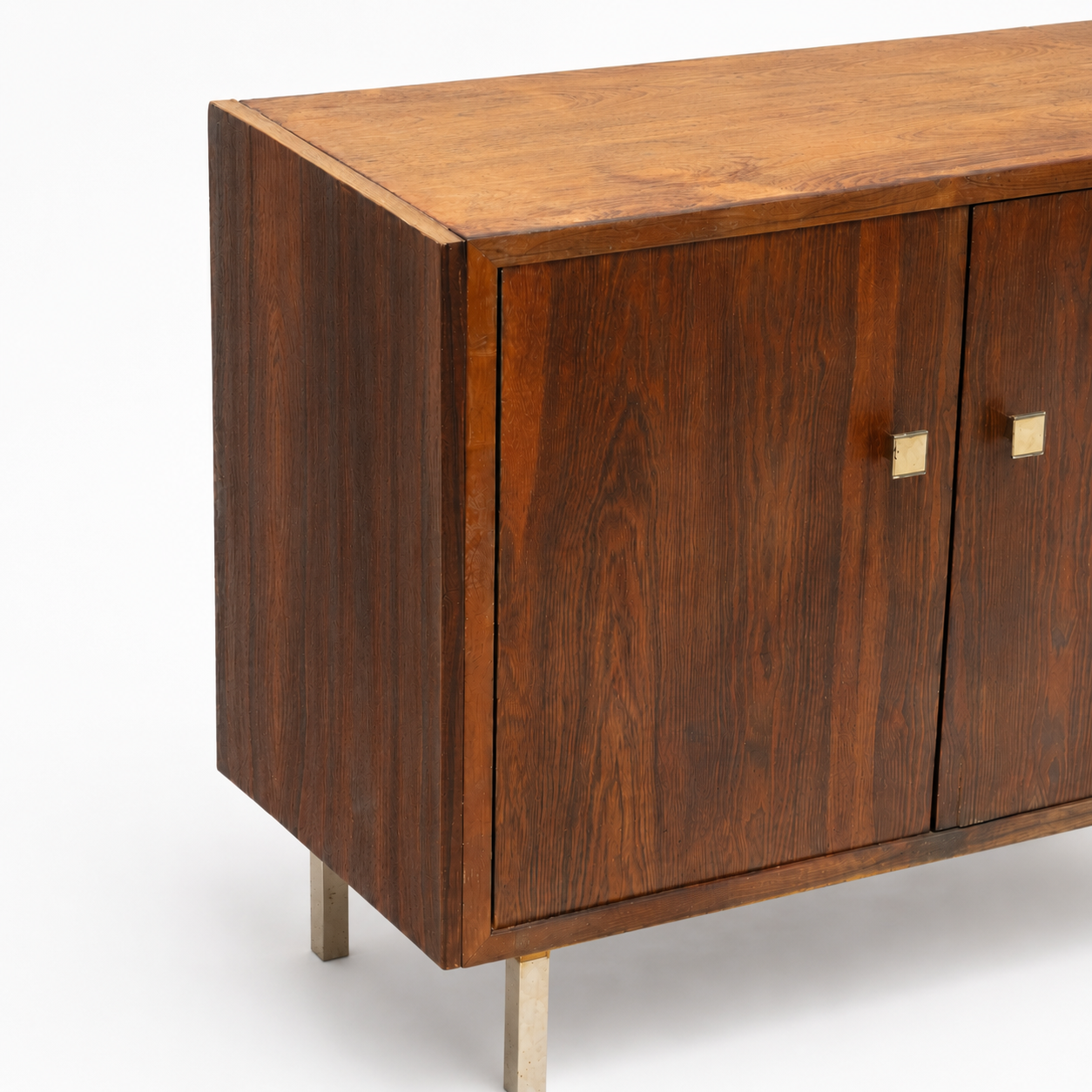 Buffet vintage en palissandre avec pieds en chrome