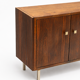 Buffet vintage en palissandre avec pieds en chrome