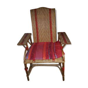 Chaise en rotin début XXème