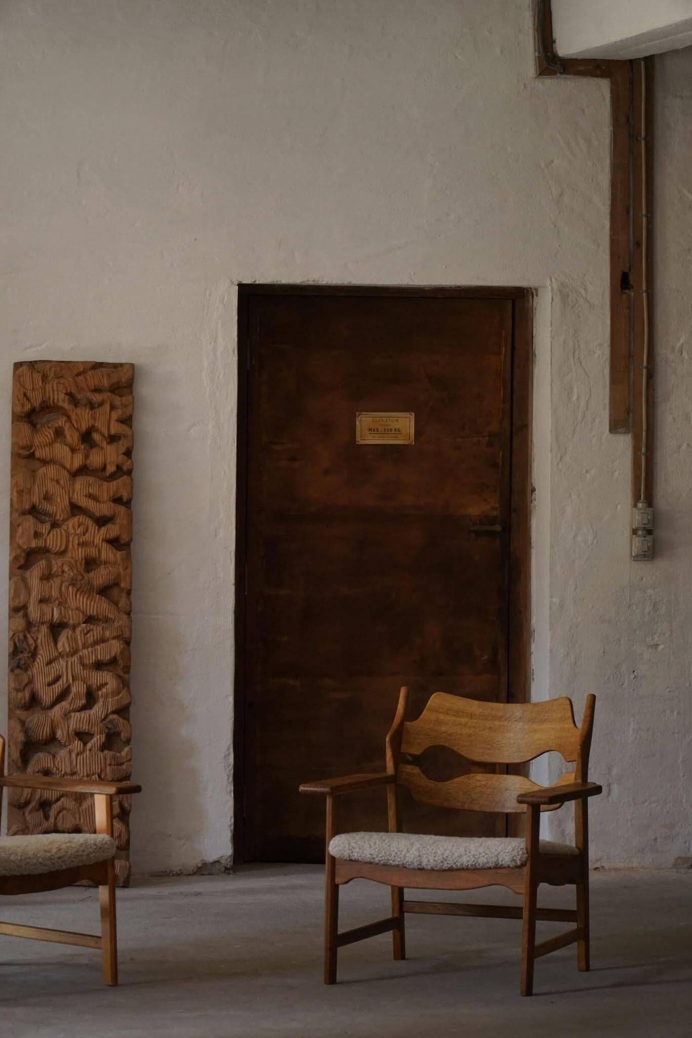 Henning Kjærnulf, Lounge Chairs "Razorblade", Danish design from the mid-century, 1960s.