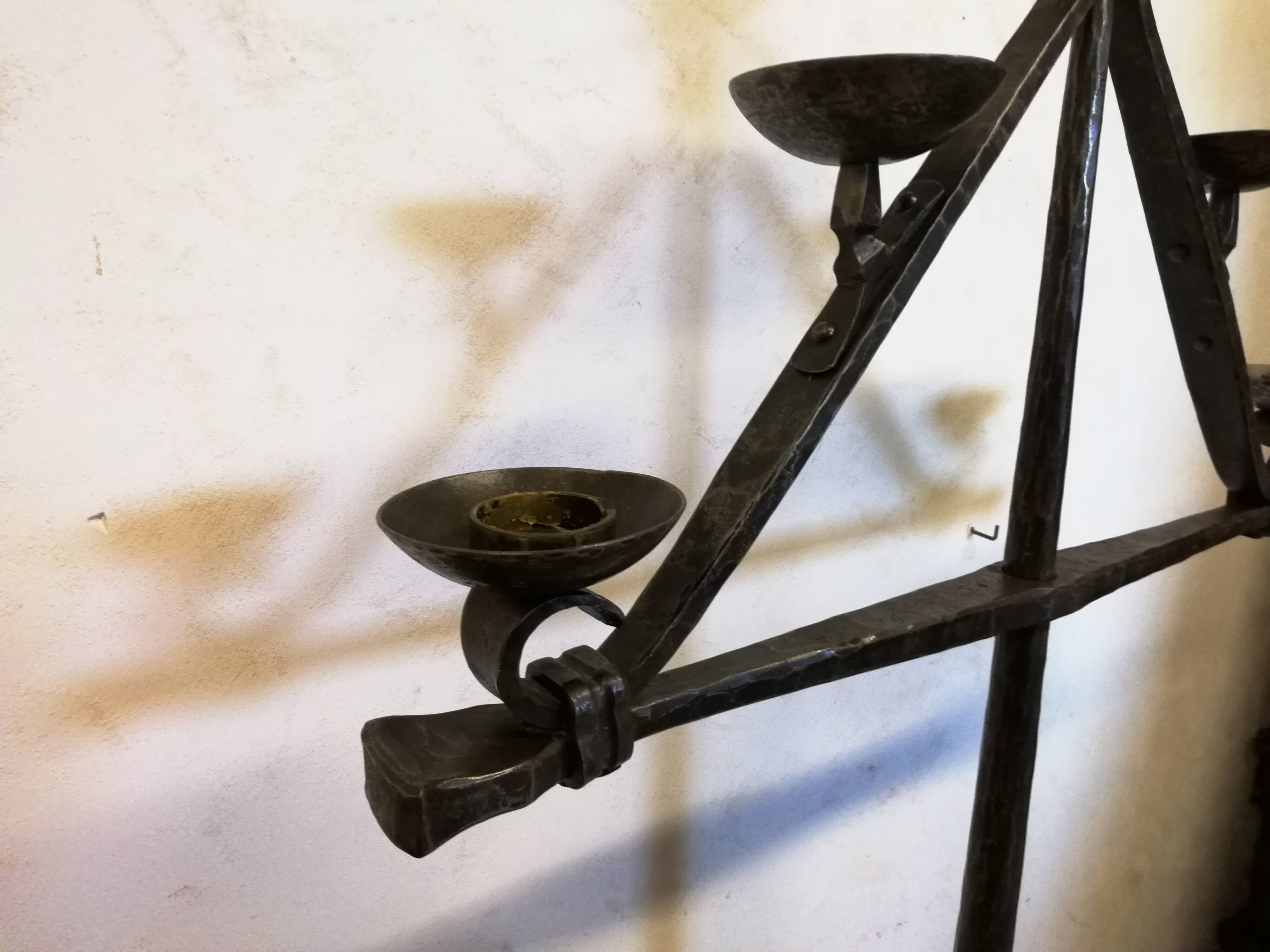 Wrought iron candelabra