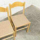 Modernist convertible oval table set and 4 matching chairs 1990