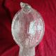 Old hen on her moulded glass nest - vintage sweet jar