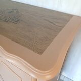 Peach-coloured TV unit