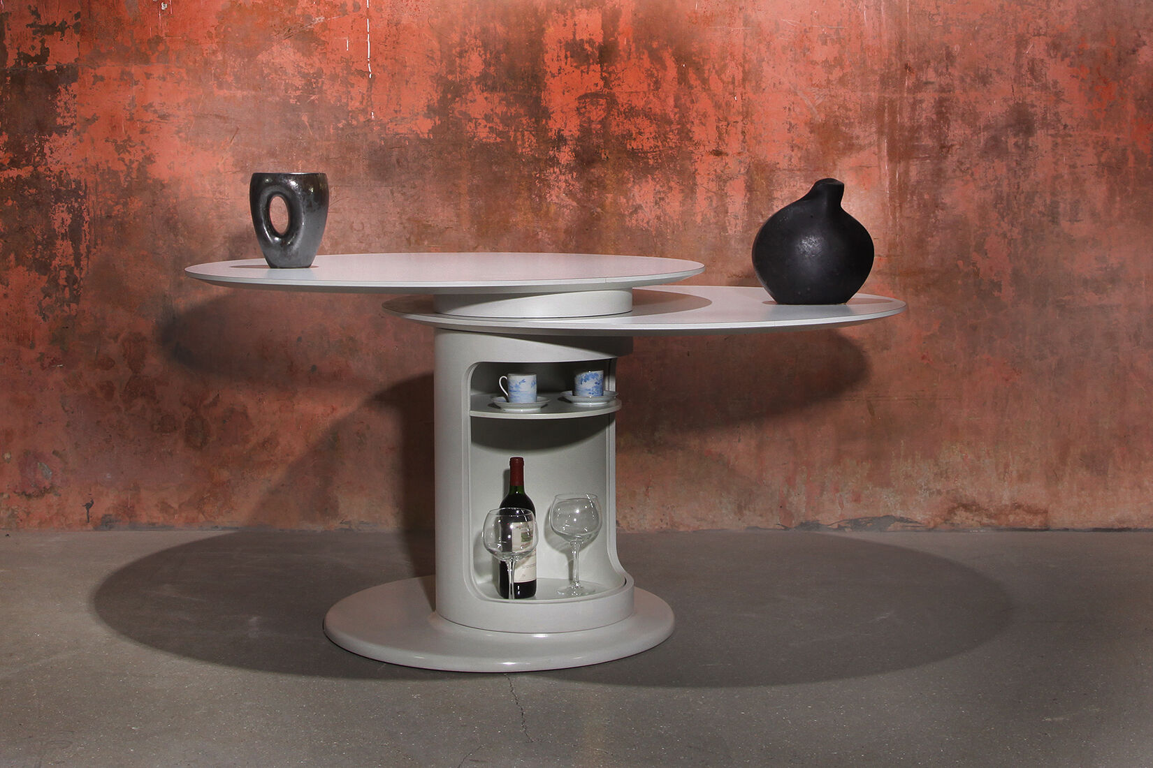 Two Tops Dining Room Table By Erwin Nagel For Rosenthal, 80s