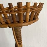 Vintage rattan plant holder