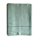 Old sheet in pure washed linen tinted in celadon green