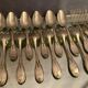 12 forks and 12 spoons in Louis XVI style metal