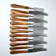 SOLINGEN Lot of 12 cheese cutlery Antique knives with horn handles and steel blades