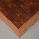 Brutalist solid Teak wood Stool or Side Table. 1990s