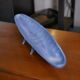 Long blue ceramic signed Atelier Mornac 1950s