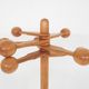 Scandinavian modern pinewood coat rack, Sweden 1960's