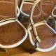 6 chaises 2 fauteuils en cannage, de style L.XVI , peint vert clair