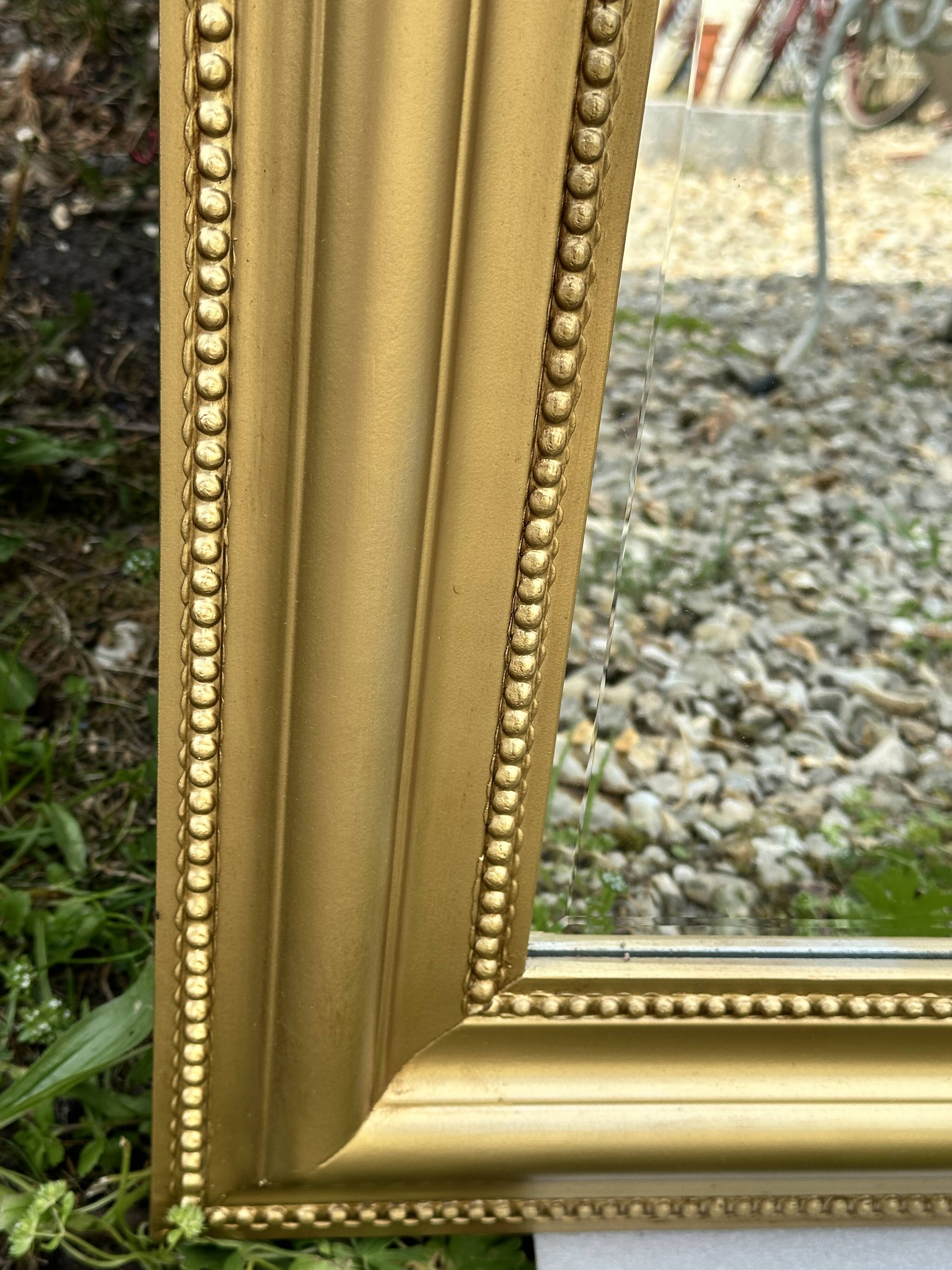Louis Philippe style mirror in gilded wood 135x105cm