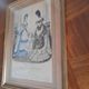 Set of 2 golden frames old engraving "Petit courier des Dames" "journal des Demoiselles"