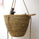 Hanging baskets made of natural fiber