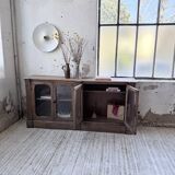 Enfilade display cabinet, solid oak, 1920.