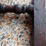 Fauteuil bobine ancien baroque france 17ème siècle tapisserie au petit point