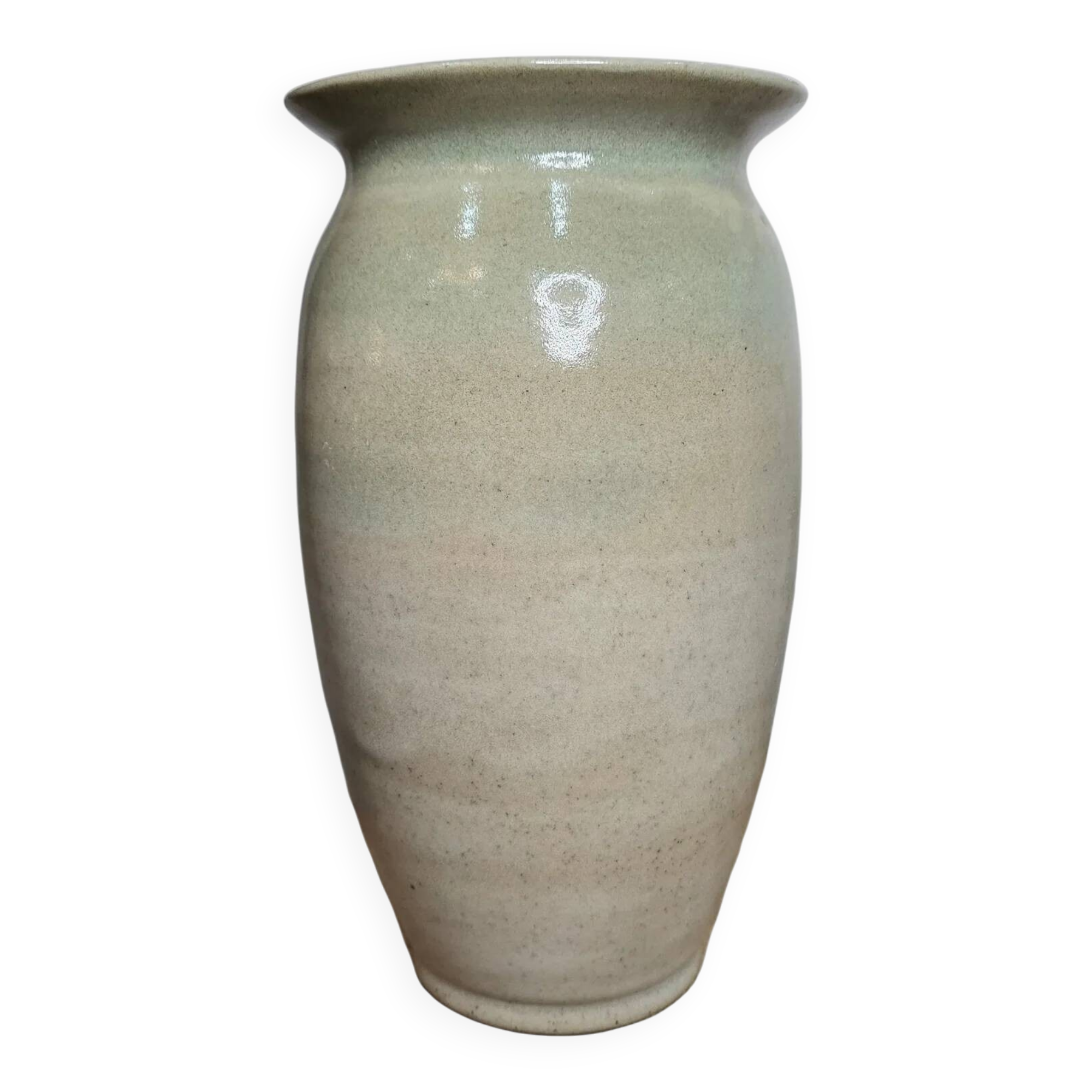 Vase en grès émaillé vert céladon, années 1960-1970