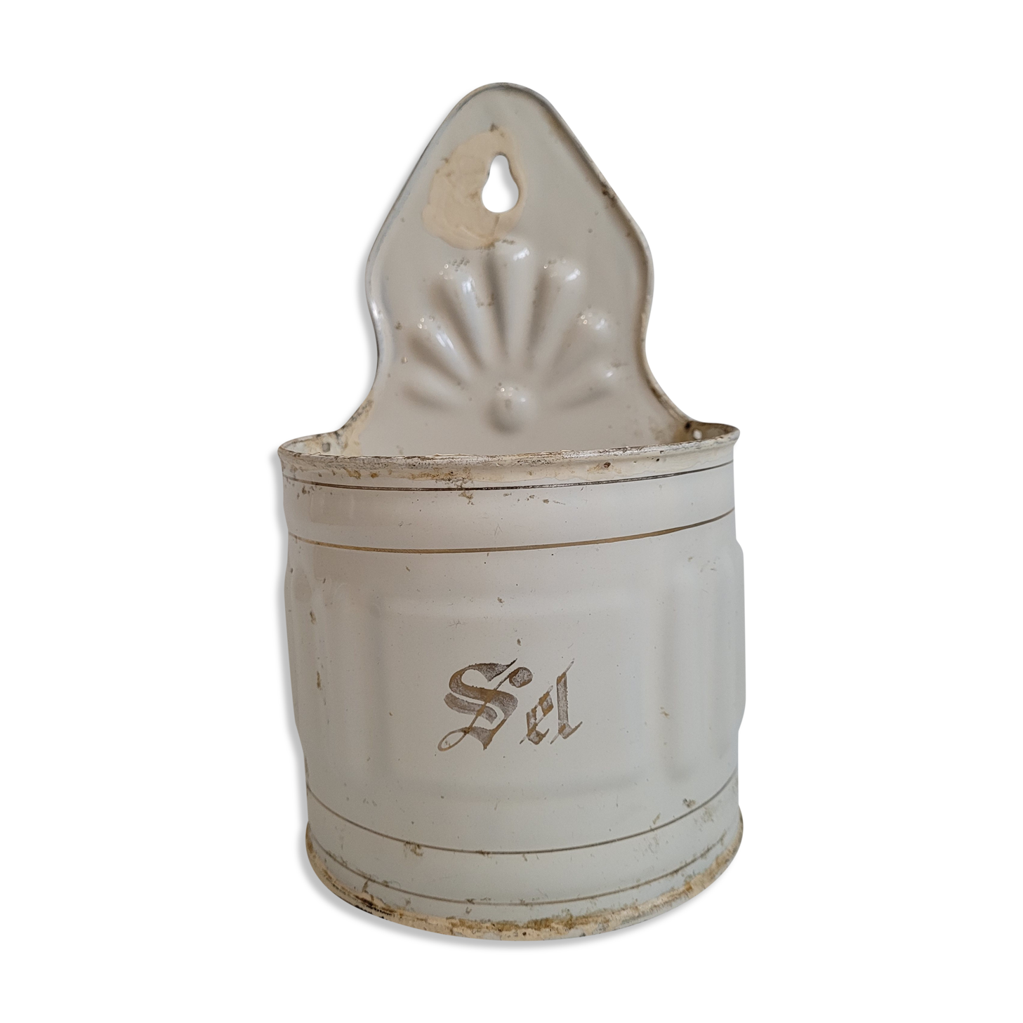 Salt enamelled pot