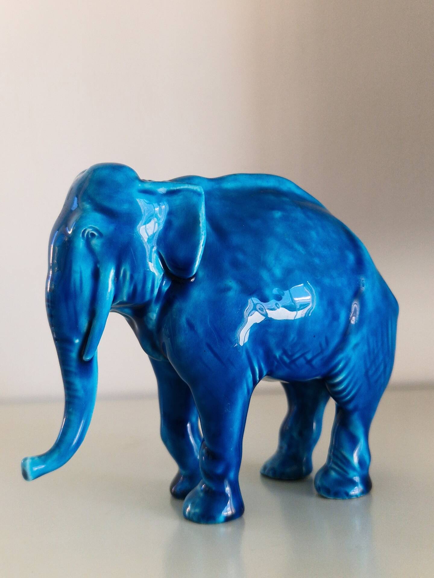 Art Deco elephant statue in ceramic by Paul Milet.