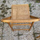 Lot de 3 chaises pliantes en bois et cannage