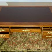 Empire style desk return from egypt double sided in mahogany and gilded bronzes year 1900