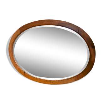Miroir oval en bois ancien 61x46cm