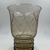 Vase en verre fumé