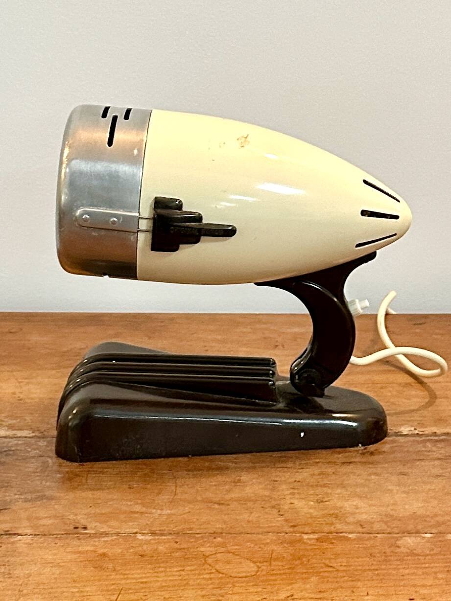 Bakelite and chromed metal lamp - 1950s - Bauhaus style - Sollux Hanau