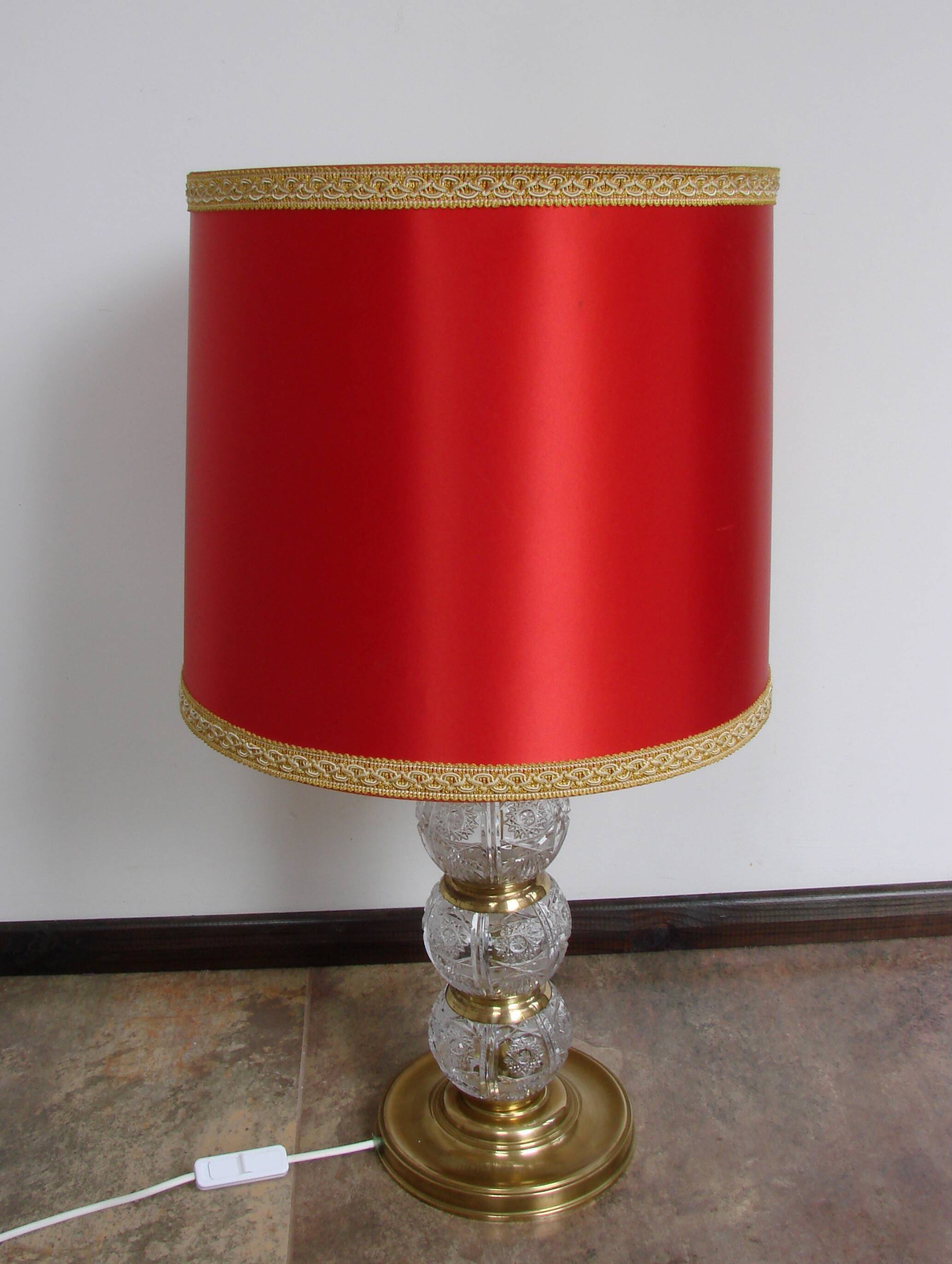 Vintage crystal lamp, 1970s