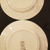 Flat plates 22,  Saint Amand, Earthenware, Fanny and Michel