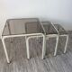 Series of 3 vintage pull-out tables from the 70s