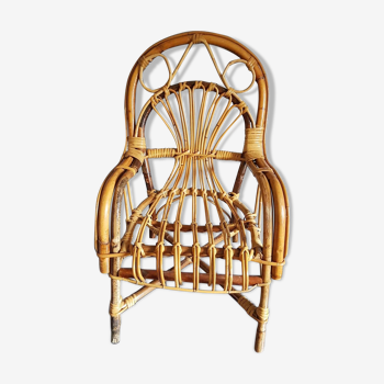 Vintage rattan armchair